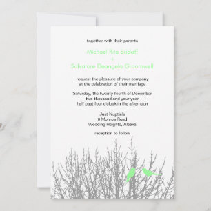 Invitation Mint Green Arrière - plans Mariages do-it-yourself