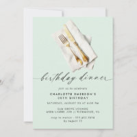 Mint Green Pastel | Dîner d'anniversaire simple et