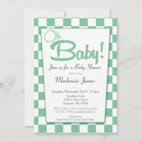 Mint Green Retro les années 50 Diner Baby shower I