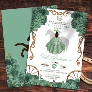 Invitation Mint Green Western Charra Quinceañera