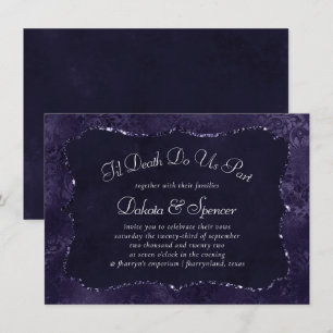 Invitation Minuit Indigo Romance Satiny Grunge Mariage