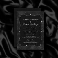 Minuit Onyx Romance | Black Satiny Grunge Damask