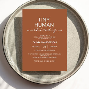 Invitation Minuscule Baby shower humain Shindig minimaliste