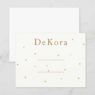 Invitation Minuscule Gold Stars Clip Barrette Display Card