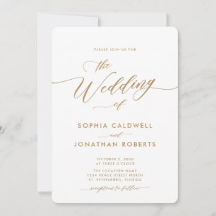 Invitation Mise à jour du Mariage de calligraphie tout en un