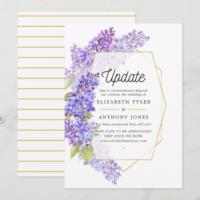 Invitation Mise à jour du Mariage de l'Herbarium géométrique  (Devant / Derrière)
