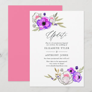 Invitation Mise à jour du mariage de printemps