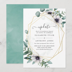 Invitation Mise à jour du Mariage géométrique Eucalyptus Anem