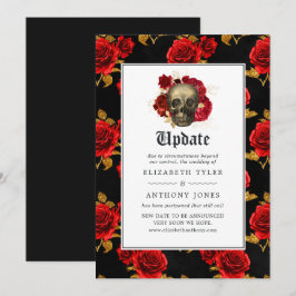 Invitation Mise à jour du Mariage gothique floral