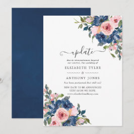 Invitation Mise à jour sur la marine et le Mariage floral