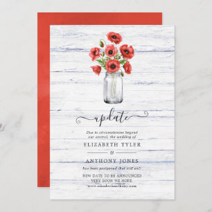 Invitation Mise à jour sur le Mariage campagnard rustique du