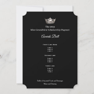 Invitation Miss America Silver Crown Awards Ball