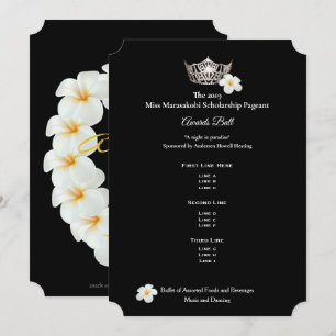 Invitation Miss America Silver Crwn Plumeria Awards