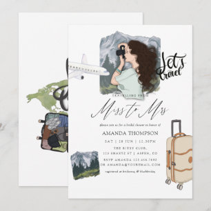 Invitation Miss - Mme Mountain Adventure Travel Fête des mari