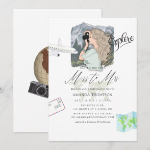 Invitation Miss - Mme Mountain Adventure Travel Fête des mari