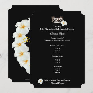 Invitation Miss USA Silver Crwn Plumeria Awards Ball