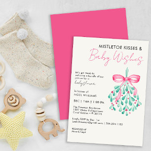 Invitation Mistletoe Bundle of Joy Winter Baby shower