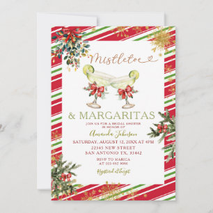 Invitation Mistletoe de Noël & Margaritas Fête des mariées