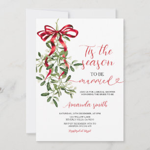 Invitation Mistletoe La saison du mariage Fête des mariées