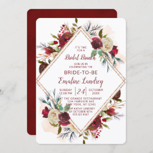 Invitation Mistletoe Manor Diamond Bridal Brunch Douche