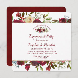 Invitation Mistletoe Manor Fêtons la fête de l'engagement