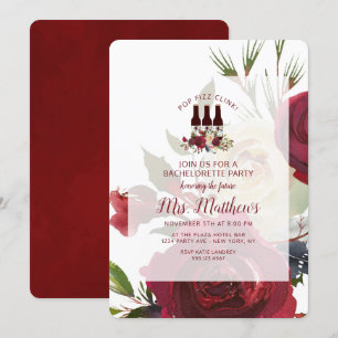 Invitation Mistletoe Manor Pop Fizz Clink Bachelorette