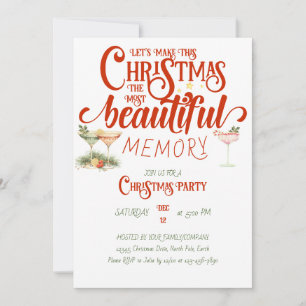 Invitation Mistletoe moderne Secret Père Noël fête de Noël