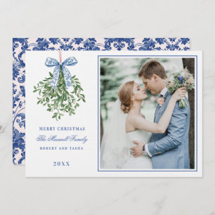 Invitation Mistletoe rose et bleu