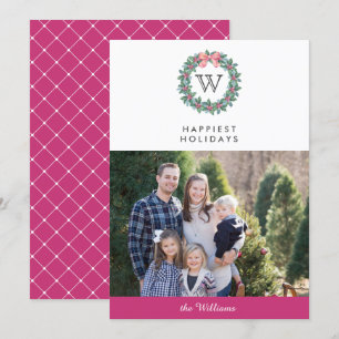 Invitation Mistletoe Wreath Christmas Holidays photo   Rose