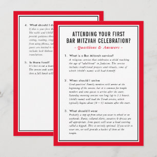 Invitation MITZVAH info service questions conseil rouge noir