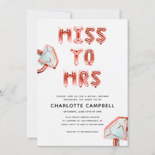 Invitation Mlle À Mme Rose Gold Fête des mariées