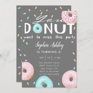 Invitation Mlle This Party Birthday de beignet