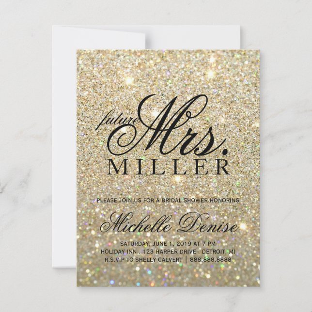 Invitation - Mme ouvrière BridalShower3 de parties (Devant)