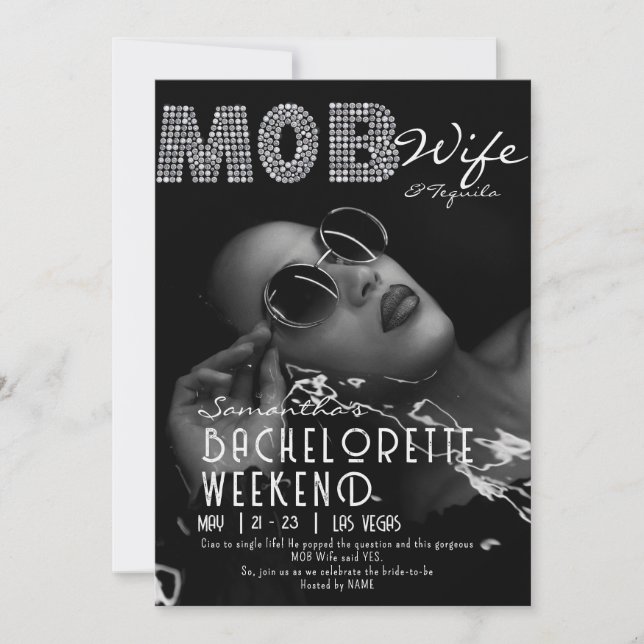 Invitation Mob Wife & Tequila Black Bach (Devant)