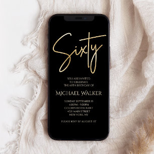 Invitation mobile pour les 60 ans de Digital Black