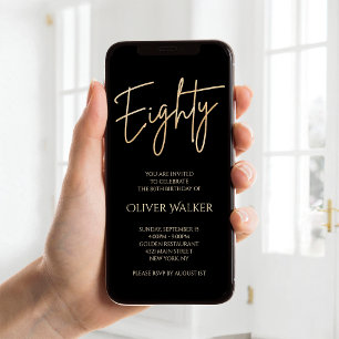 Invitation mobile pour les 80 ans de Digital Black