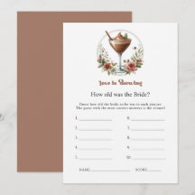 Mocha Mousse Love is Brewing Bridal Shower Game