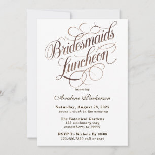 Invitation Mocha Mousse Peinture Calligraphie Bridesservantes