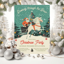 Mod Retro Père Noël Sleigh ride Christmas Party