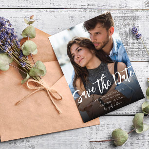 Invitation MOD V Photo Bold Enregistrer la date - Plus sombre