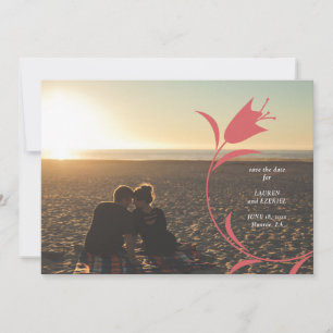INVITATION MOD WINE TULIP MARIAGE ENREGISTRER LA DATE