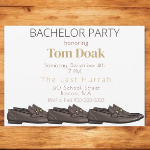 Invitation Mode chaussures homme pour enterrement de vie de g