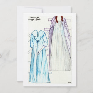 Invitation Mode poupée en papier lin des nuits sombres pour M