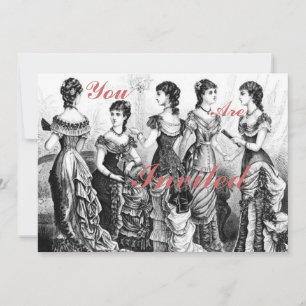 Invitation Mode Victorien Noir Et Blanc