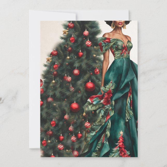 Invitation Mode vintage noir chic (Devant)