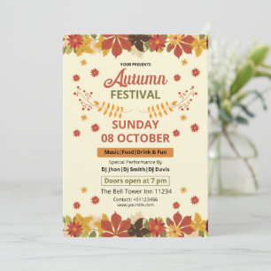 Invitation Modèle d'affiche pour le Festival d'Automne   Invi