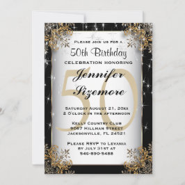 Invitation Modèle d'anniversaire glamour - 50e anniversaire