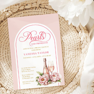 Invitation Modèle de baby shower de mariage perles chic et pr