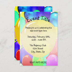 Invitation Modèle de ballon