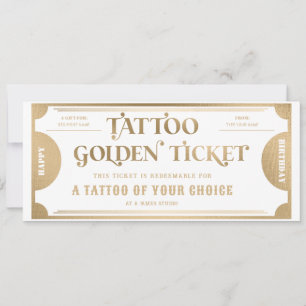 Invitation Modèle de Bon Cadeau de Tatouage Personnalisé